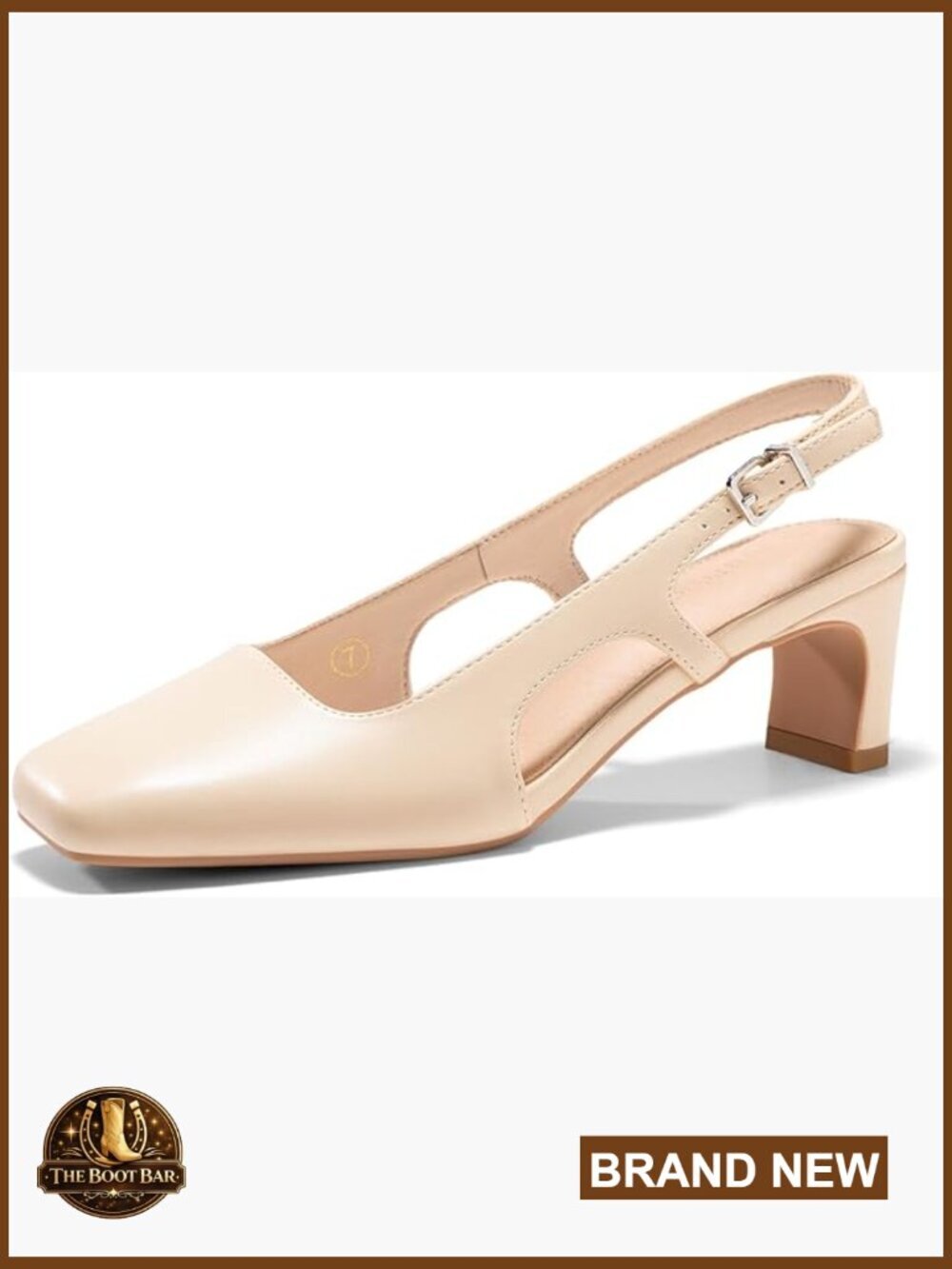 Womens Slingback Chunky Low Heels Closed Square Toe Pumps Dress Shoes